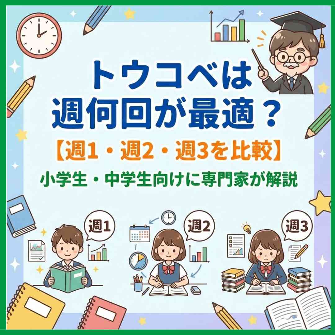 トウコベは週何回が最適？【週1・週2・週3を比較】小学生・中学生向けに専門家が解説