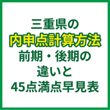 三重県の内申点計算方法｜前期・後期の違いと45点満点早見表