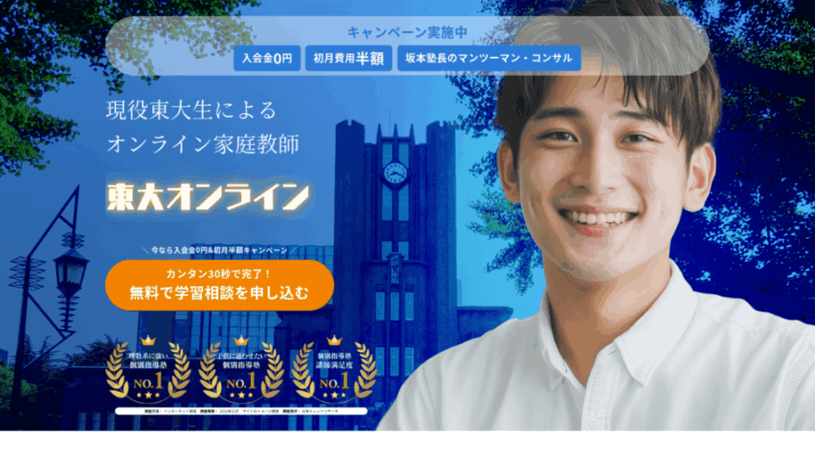 千代田区の個別指導塾を母体とし質問アプリmanaboを併用する東大オンラインの指導イメージ