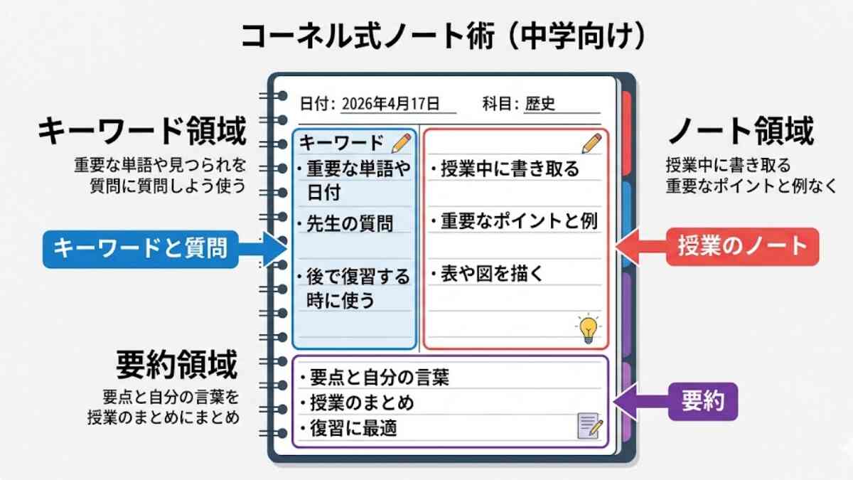 【中学生】成績が上がるノートの取り方！頭のいい人のコツ＆教科別ポイント