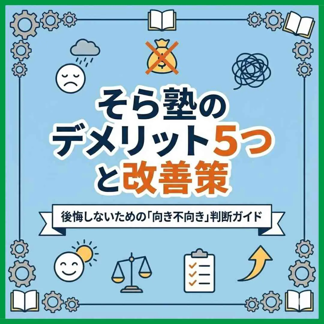 そら塾のデメリット5つと改善策｜後悔しないための「向き不向き」判断ガイド