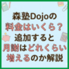 森塾Dojoの料金はいくら？追加すると月謝はどれくらい増えるのか解説