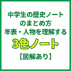 中学生の歴史ノートのまとめ方｜年表・人物を理解する3色ノート【図解あり】