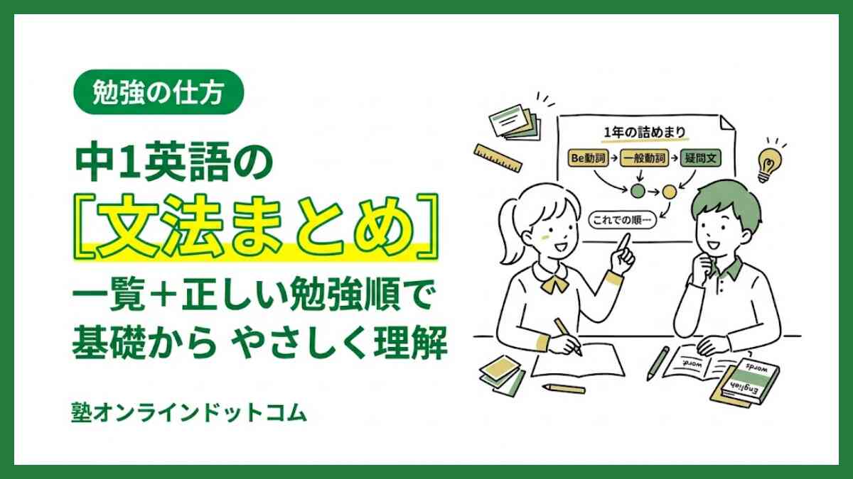 中1英語の文法まとめ|一覧+正しい勉強順で基礎からやさしく理解 中1英語の文法まとめ|一覧+正しい勉強順で基礎からやさしく理解
