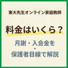 東大先生オンライン家庭教師の料金はいくら？月謝・入会金を保護者目線で解説