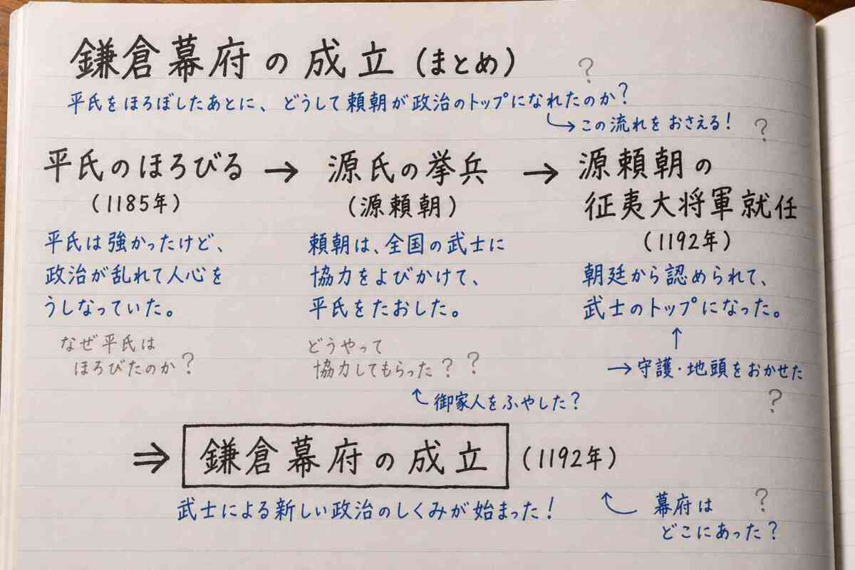 中学生の歴史ノートのまとめ方｜年表・人物を理解する3色ノート【図解あり】