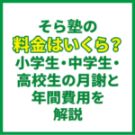 そら塾の料金はいくら？小学生・中学生・高校生の月謝と年間費用を解説