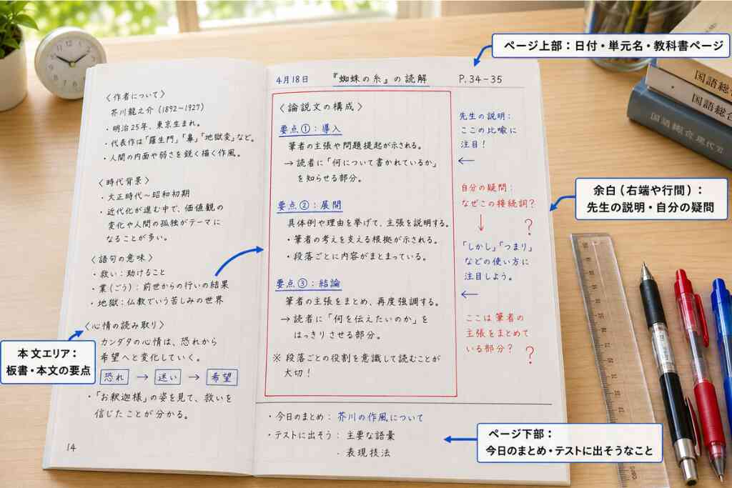 中学生の国語ノートの書き方｜成績が上がる取り方・まとめ方を解説