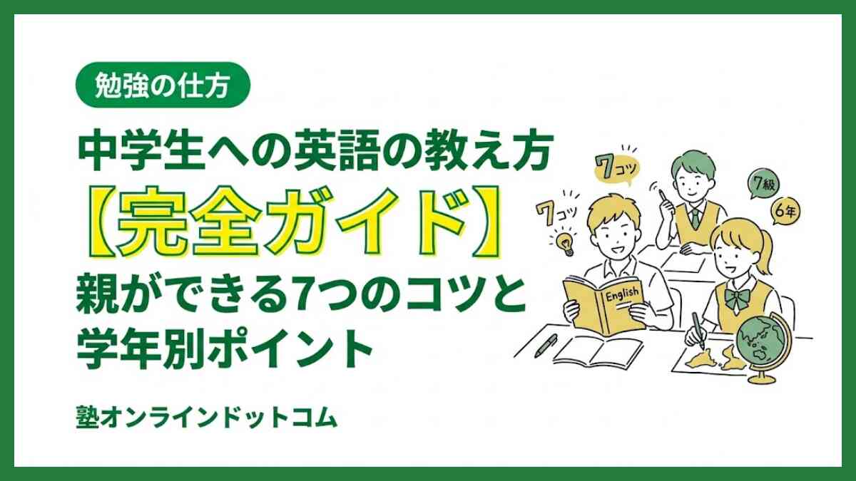 中学生への英語の教え方【完全ガイド】親ができる7つのコツと学年別ポイント
