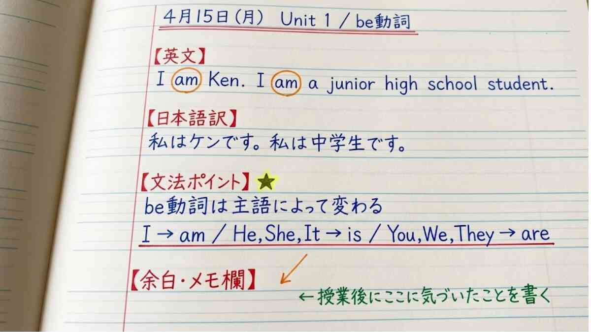 中学生の英語ノートの書き方｜まとめ方と成績が上がる勉強ノートの作り方